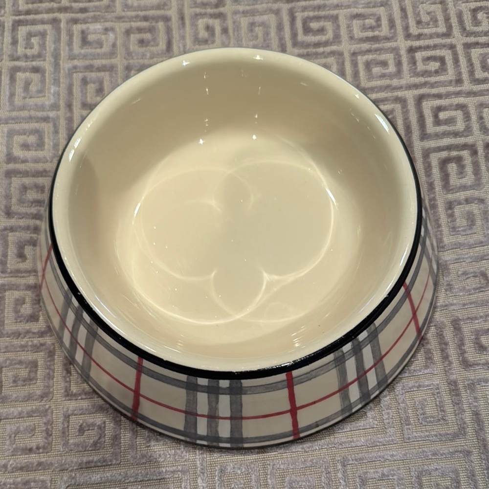 Burberry ceramic dog bowl
